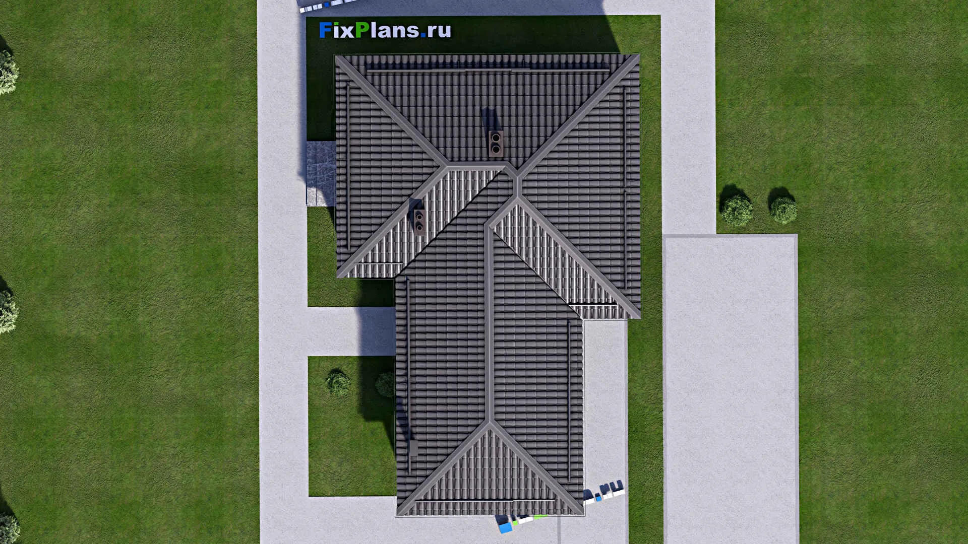 F-14867 - Проект бани 10 на 14, площадью 80 м² с комнатой отдыха, терассой и санузлом