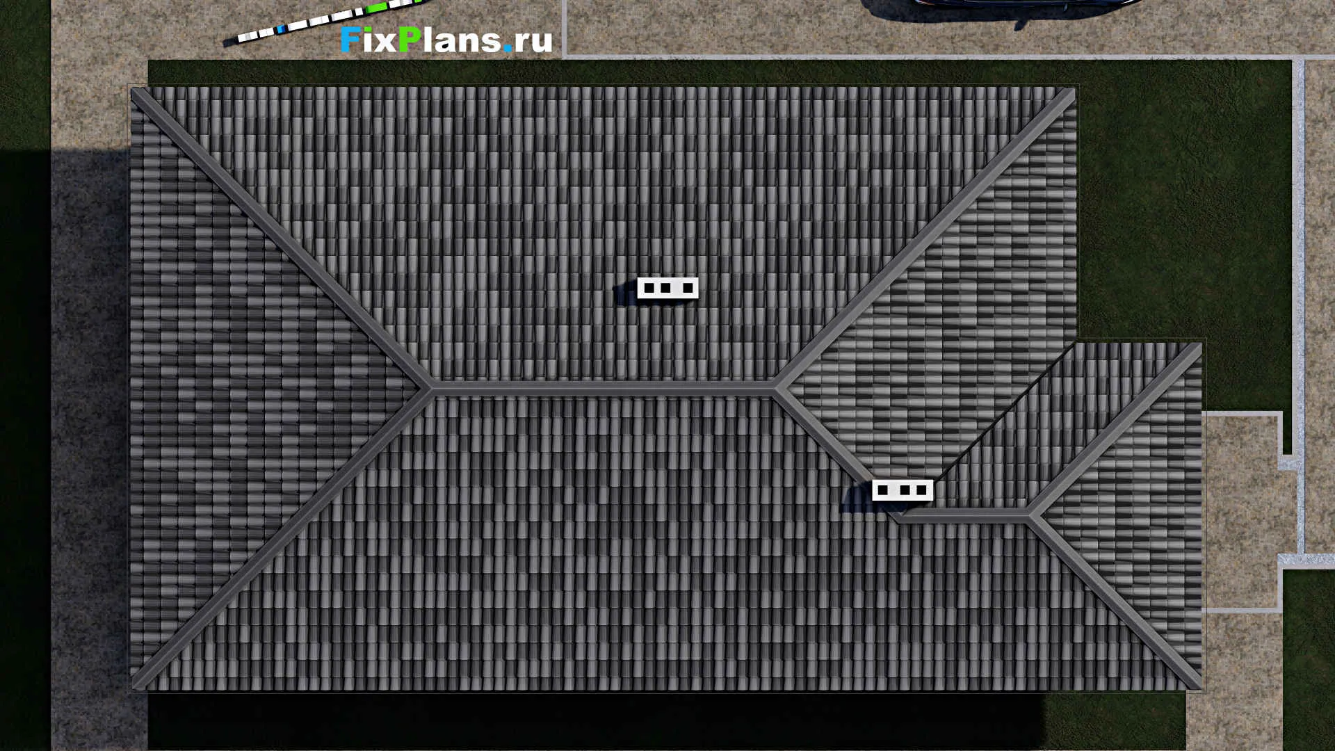 F-1655 - Проект одноэтажного дома 10 на 14, площадью 150 м² с террасой и 3 спальнями