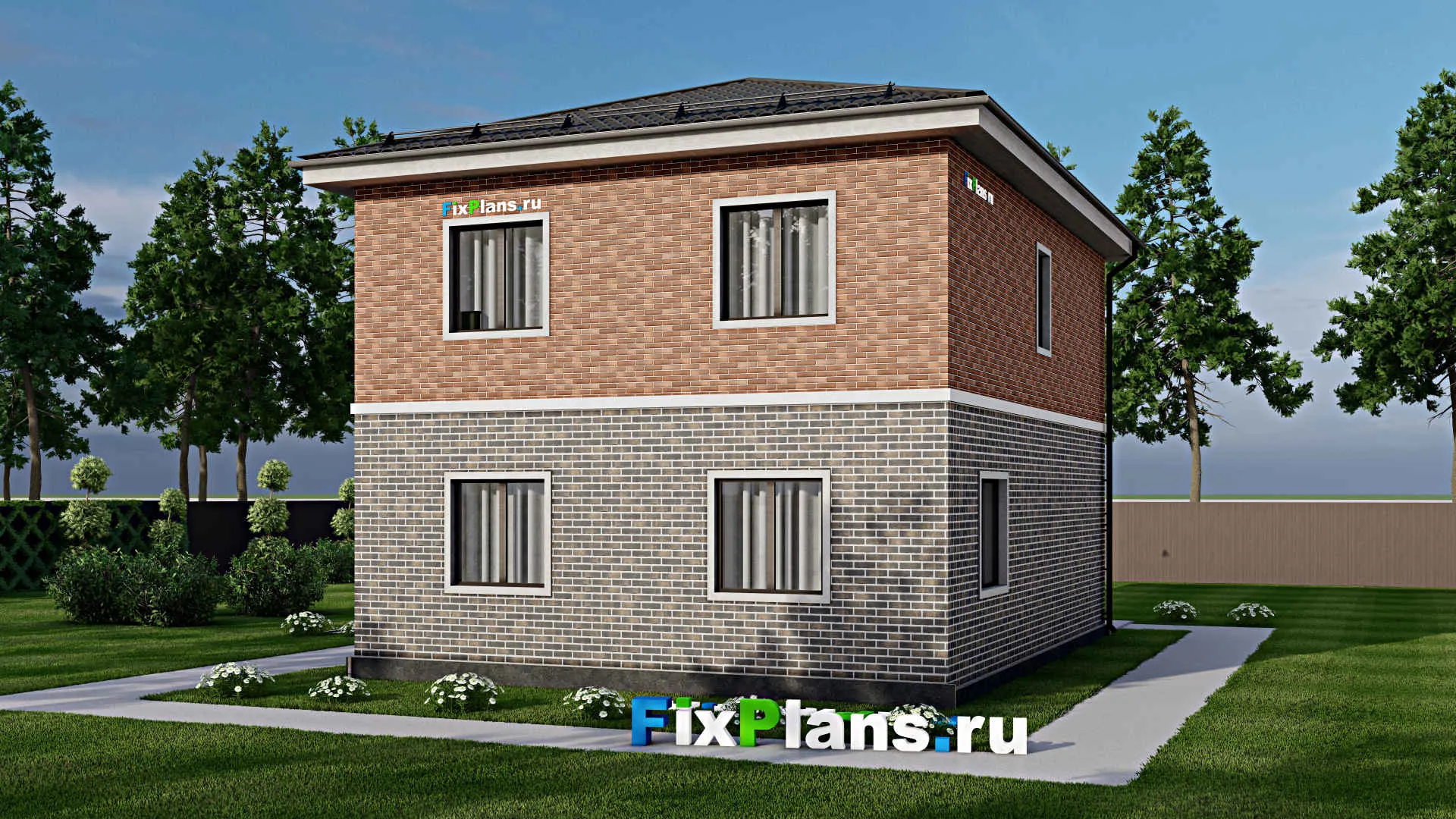 F-3806 - Проект двухэтажного дома 9 на 12, площадью 160 м² с 4 спальнями