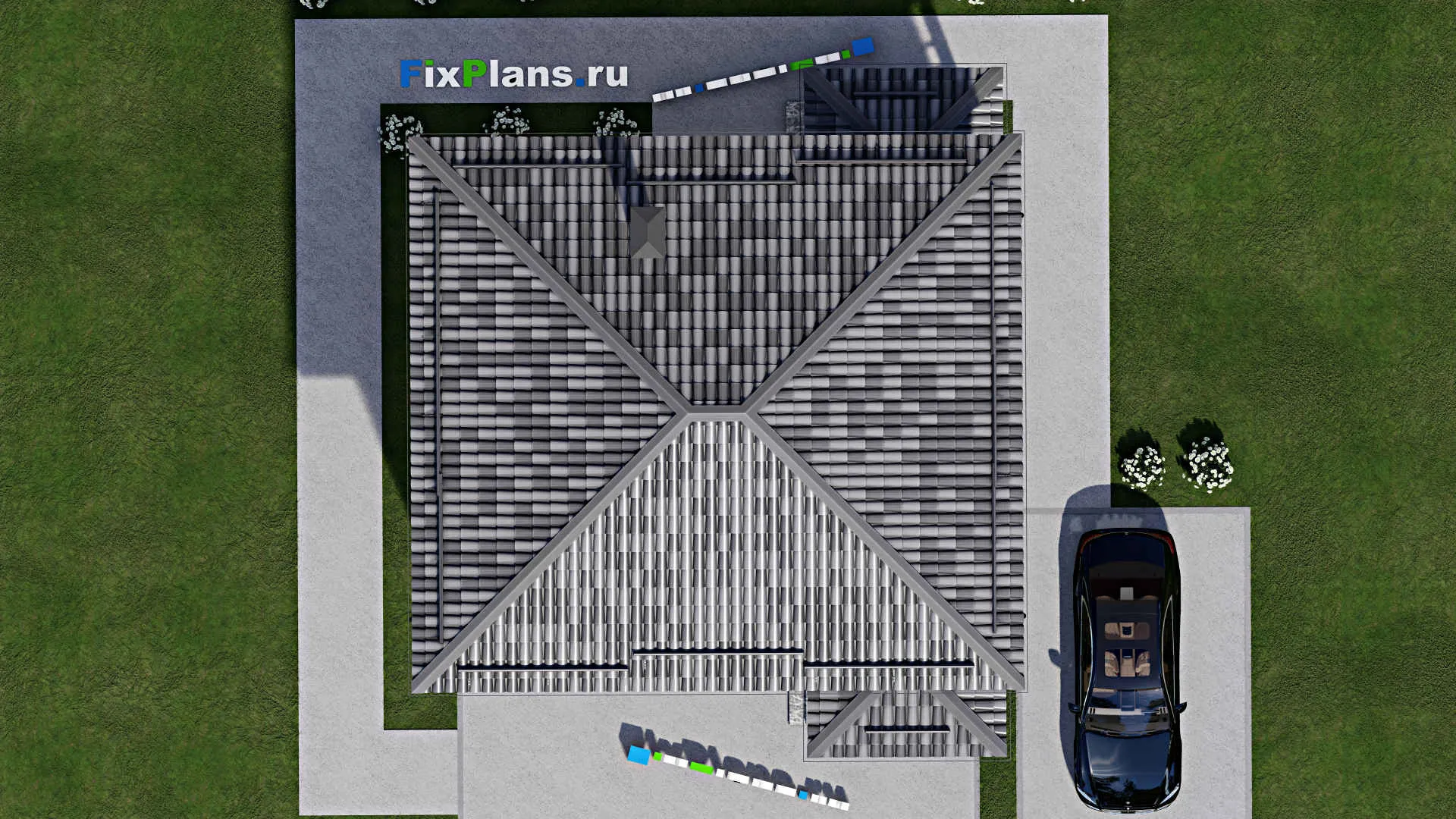 F-9836 - Проект двухэтажного дома 10 на 11, площадью 120 м² с 3 спальнями
