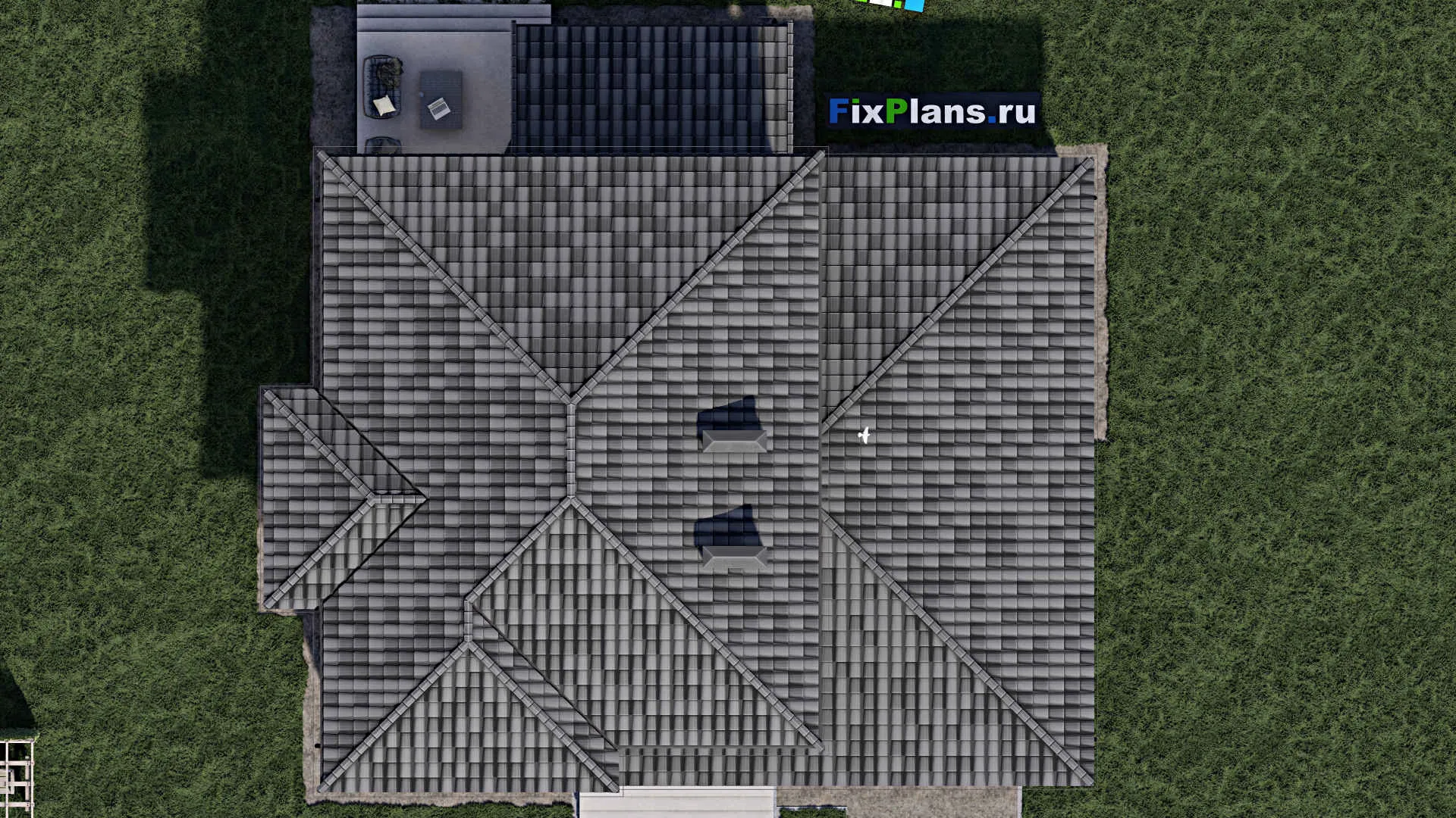 F-0584 - Проект двухэтажного дома 13 на 17, площадью 230 м² с террасой и 5 спальнями