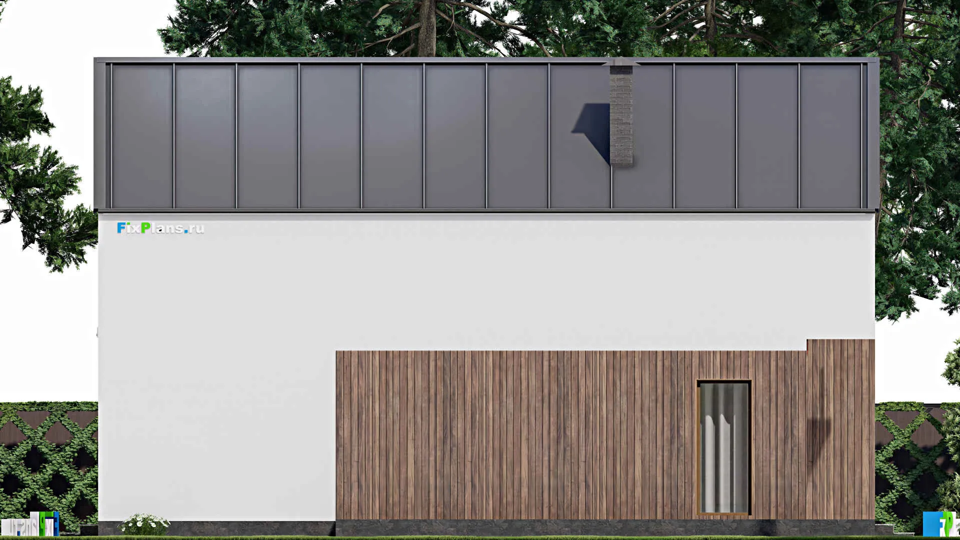 F-8873 - Проект дома с мансардой 10 на 14, площадью 180 м² с террасой, балконом и 3 спальнями