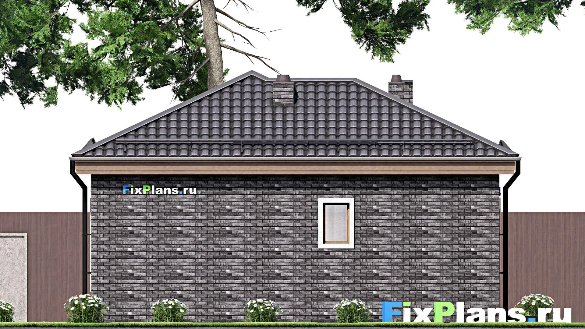 F-14867 - Проект бани 10 на 14, площадью 80 м² с комнатой отдыха, терассой и санузлом