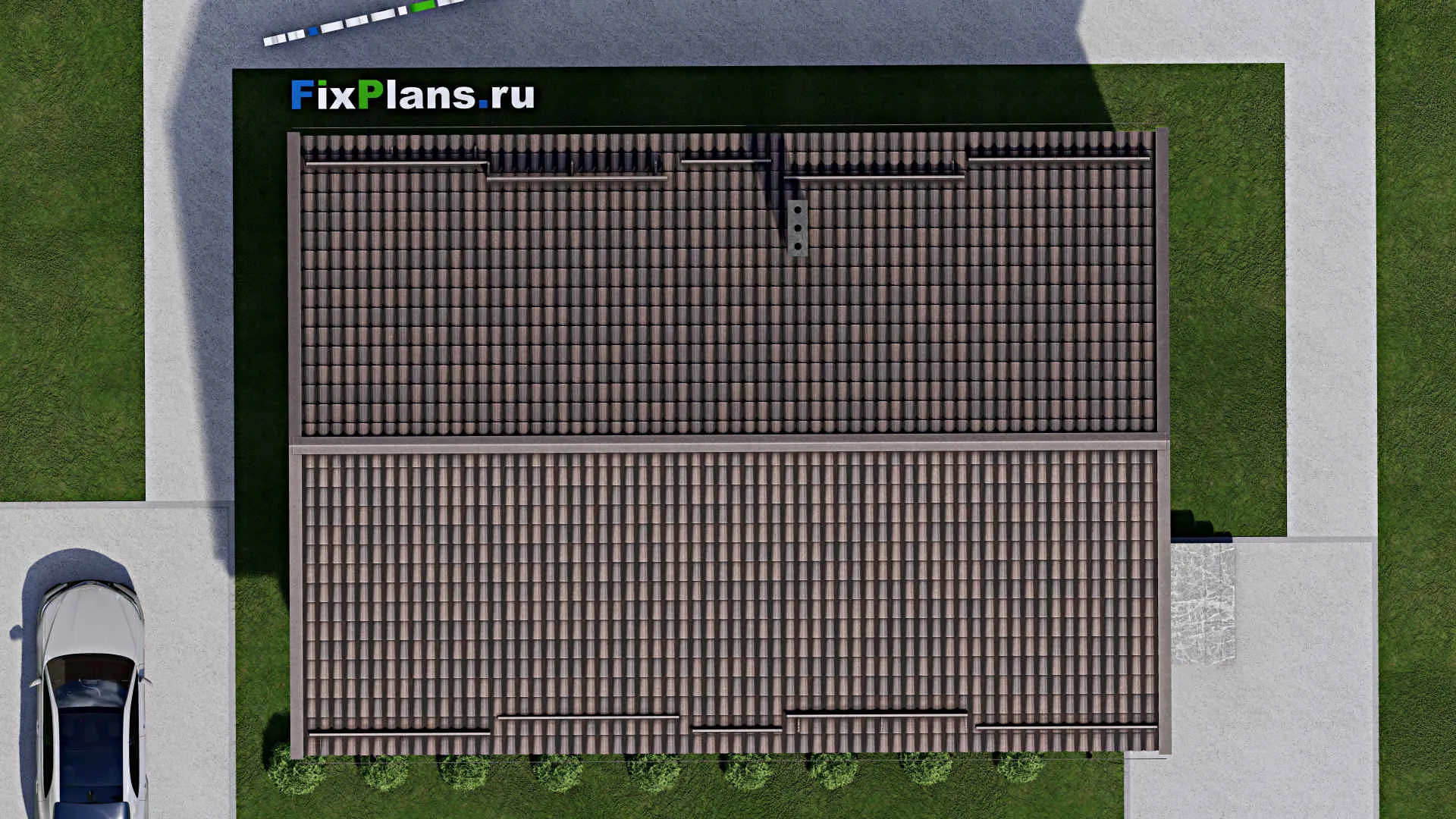 F-5381 - План одноэтажного дома 9 на 14, площадью 100 м² с 3 спальнями