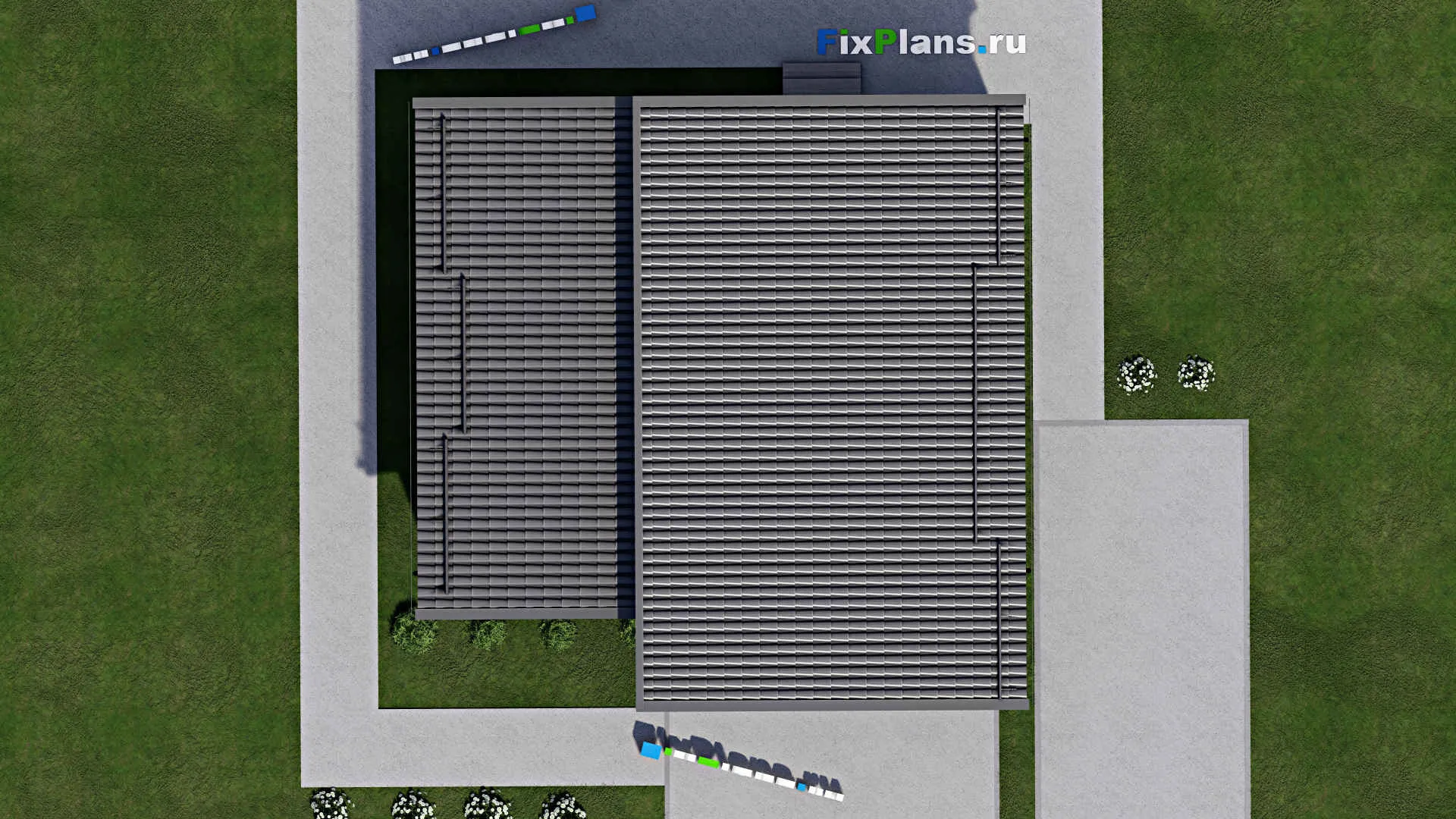 F-4778 - Проект одноэтажного дома 9 на 11, площадью 100 м² с 2 спальнями