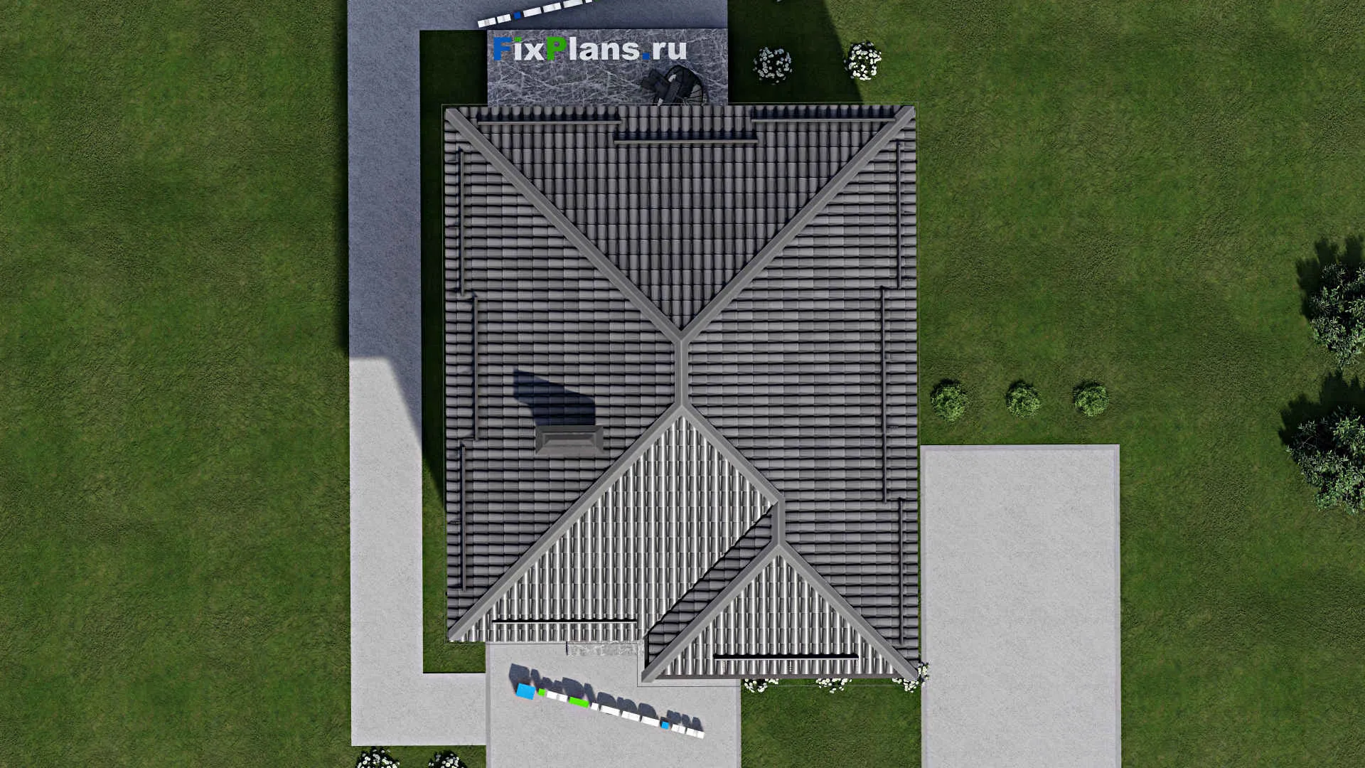 F-7253 - Проект двухэтажного дома 9 на 13, площадью 140 м² с террасой, балконом и 4 спальнями