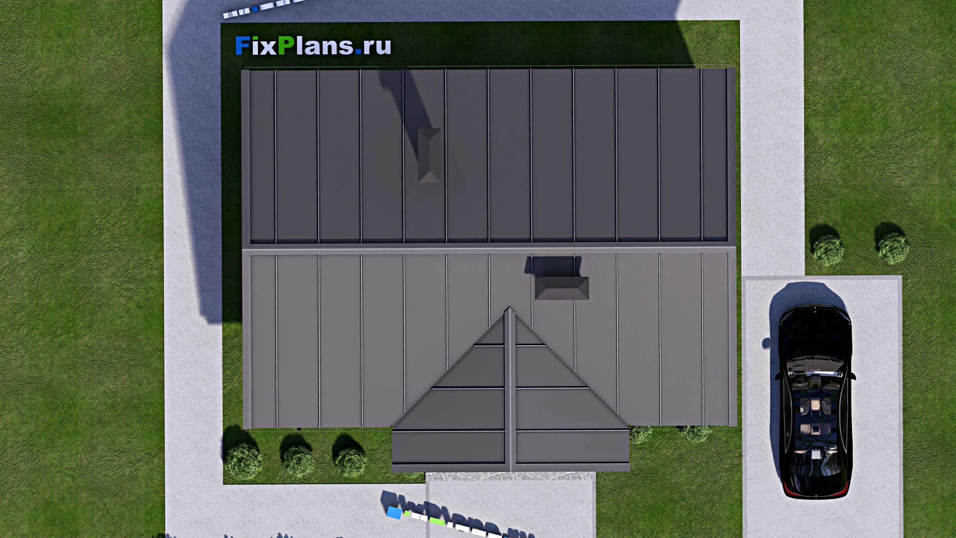F-14093 - Проект одноэтажного дома 10 на 12, площадью 80 м² с 2 спальнями